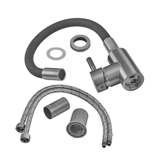 Кухонный смеситель Armata SUS-011 Refl.Gray с серым силиконовым изливом (CH6481) Харьков