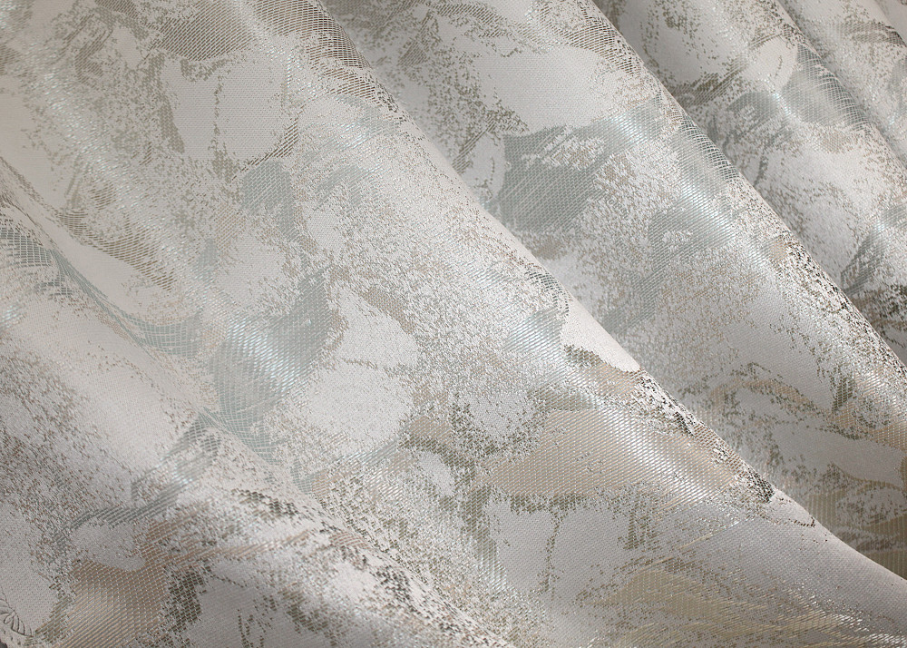 Комплект готовых штор VR-Textil Жаккард Мрамор Al3 № 1599ш Молочный с бежевым 145х270 см 2 шт (33-0558) Киев - изображение 6