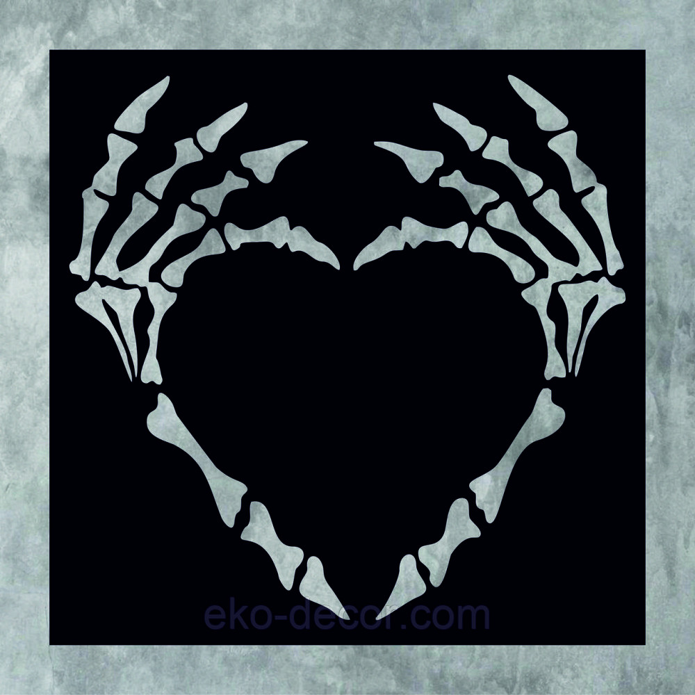 Декоративное настенное 3D Панно «Скелет», Декор на стену с объемом 90*90 см, Черный Киев - изображение 6