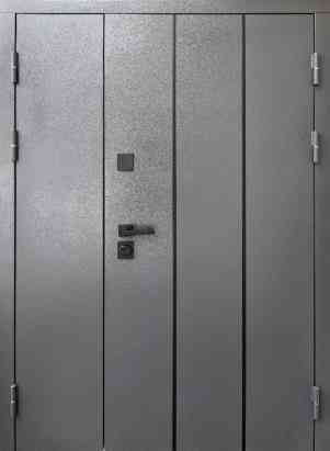 Двері вуличні Форт-М  модель Мілан ТЕРМОРОЗРИВ антрацит/біле дерево Київ