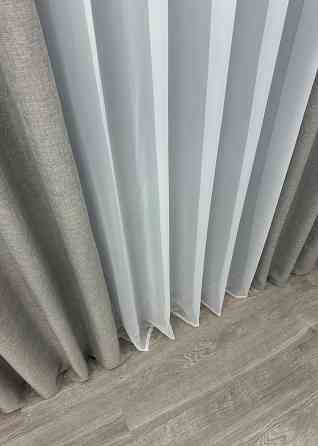 Однотонна тканина "Льон Мішковина" колір світло-сірий 1016ш Київ