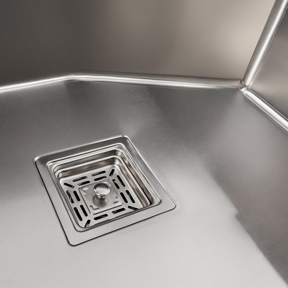 PLATINUM Мийка нержавійка Platinum Handmade 58*43B HSB (квадратний сифон 3,0/1,0) Коломия - фото 5