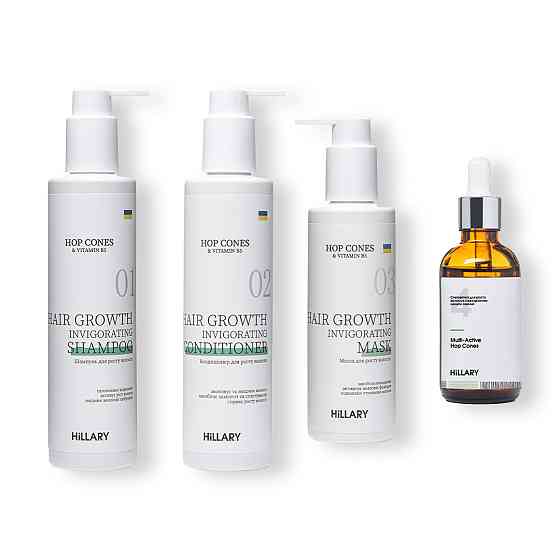 Комплексный набор для роста волос Hillary Hillary Hop Cones & B5 Hair Growth Invigorating Киев