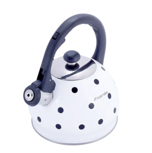 Чайник 2л нержавіюча сталь зі свистком з нейлоновою ручкою 1070WH KAMILLE Житомир - изображение 2