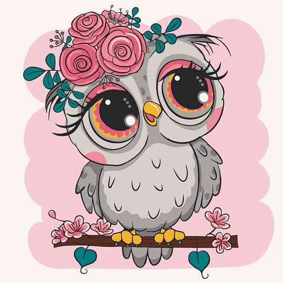 Розпис на полотні "Совятко з квітами" Art Craft 15560-AC 30х30 см Вінниця