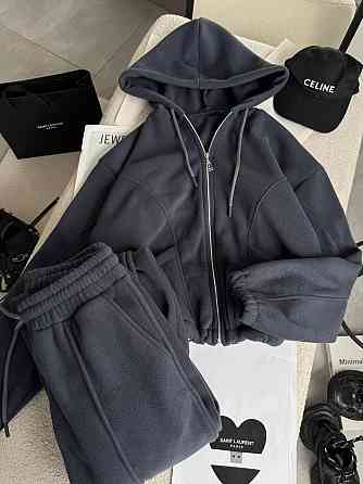 Женский теплый костюм двойка из двухстороннего флиса Графит, 50/52 Одесса