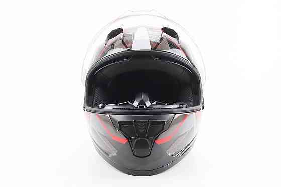 Шолом інтеграл, закритий (сертифікація DOT)+відкидні окуляри BLD-M67 L (59-60см), ЧОРНИЙ/ЧЕРВОНО-СІРИЙ Київ