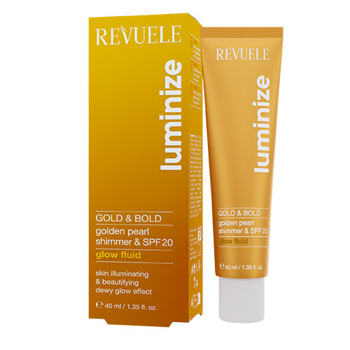 Флюид Мерцающий Gold & bold из SPF20 glow fluid Revuele 40 мл Киев - изображение 2