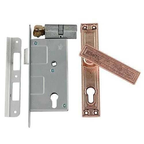 Замок врезной Мотор Сич ЗВ-7 бронза (ЗВ-4-6.111-6) с ручкой Харьков - изображение 4