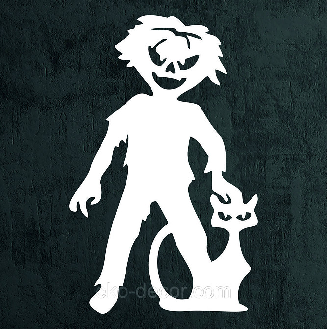 Декоративне настінне Панно «Сілует дітей. Гелловін», Декор на стіну 90*57 см, Білий Київ - фото 7