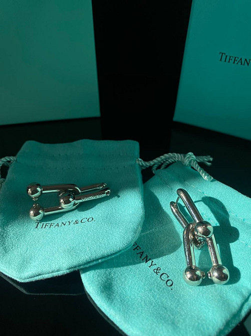 Tiffany Тиффани серьги крупные  hardwear покрытие серебро / упакованы в мешочек Одесса - изображение 2