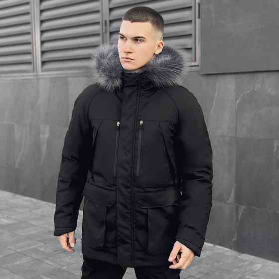 Парка чоловіча зимова з капюшоном Pobedov Seniora Udacha Gray Київ