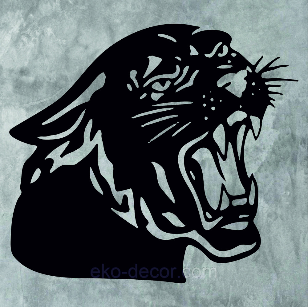 Декоративне настінне Панно «Пантера», Декор на стіну 90*80 см, Чорний Київ - фото 5