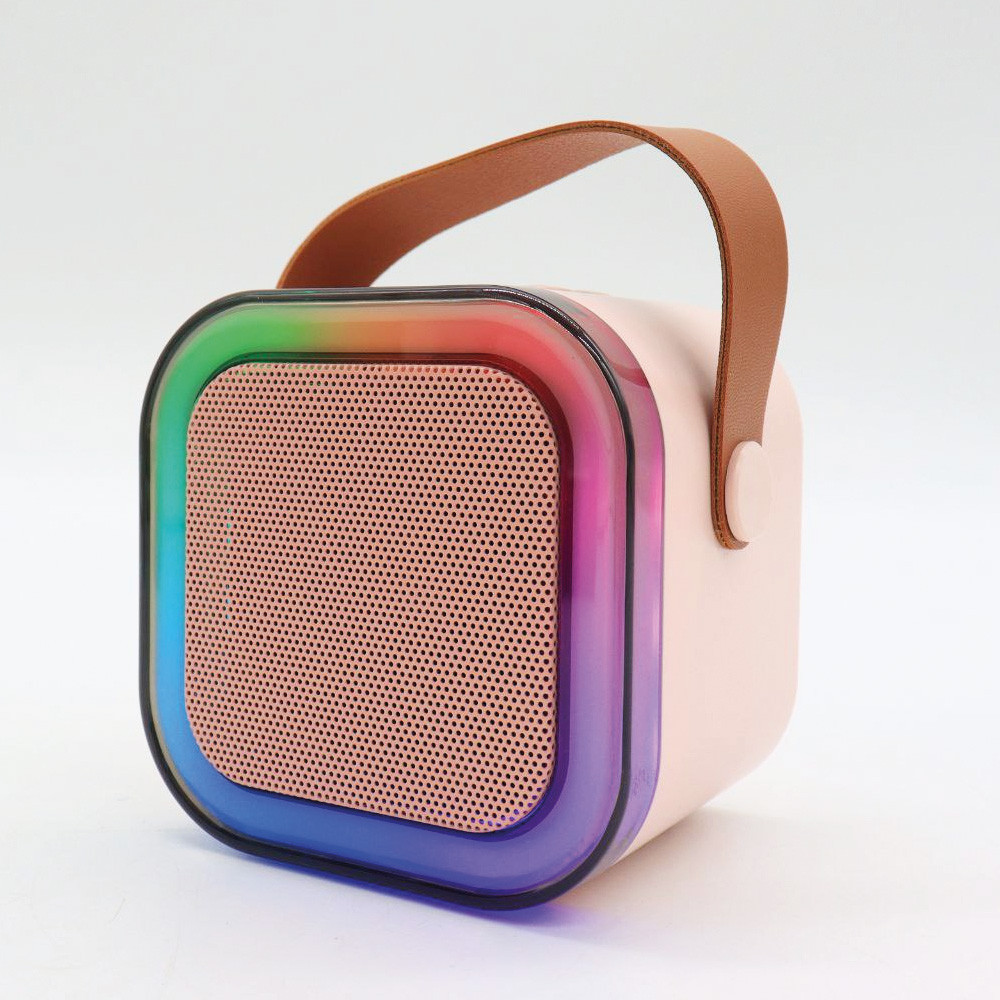 Дитяче караоке + 2 мікрофони, К12 Рожевий / Блютуз колонка з RGB підсвіткою / Бездротове міні-караоке Київ - фото 5