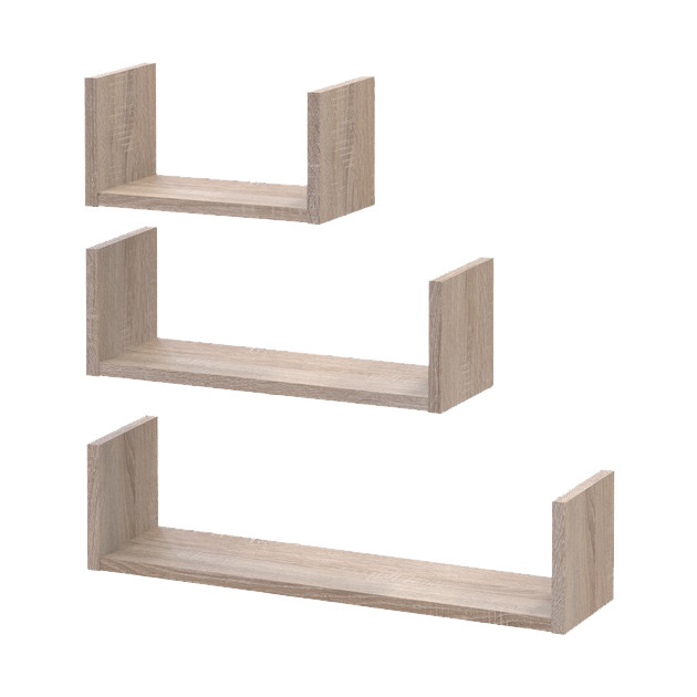 Комплект полиць Doros Філ Дуб Сонома 3 шт. 30/45/60х15х15 DRS-011648 Дніпро - фото 5