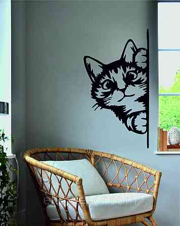 Декоративне настінне 3D Панно «Кіт» Декор на стіну з об'ємом (ціна за 1 шт) Київ