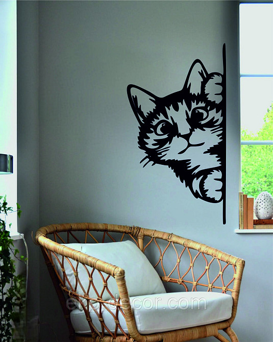 Декоративне настінне 3D Панно «Кіт» Декор на стіну з об'ємом (ціна за 1 шт) Київ - фото 4