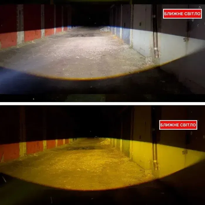 Протитуманні фари LED лінза універсальна 3,5 дюйма 90 мм туманка 60 ватт біла/жовта (два режими) Харків - фото 2