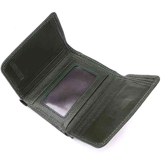 Женский кошелек компактного размера из натуральной кожи ST Leather 23072 Зеленый Киев