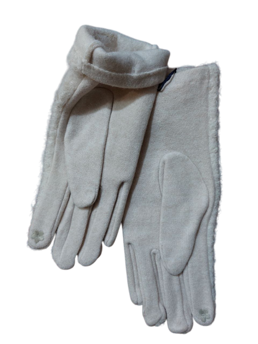 Рукавички сенсорні жіночі теплі one size бежевий Київ - фото 4