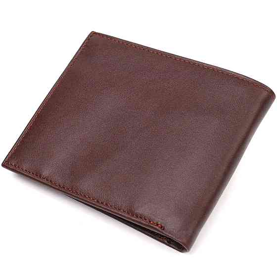 Оригинальное мужское портмоне из натуральной гладкой кожи CANPELLINI 21782 Темно коричневое Киев