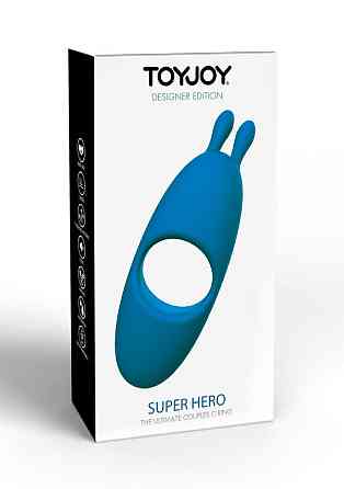 Перезаряджається парне кільце для пеніса Toy Joy Superhero Couples C-Ring синє Sex Aura Київ