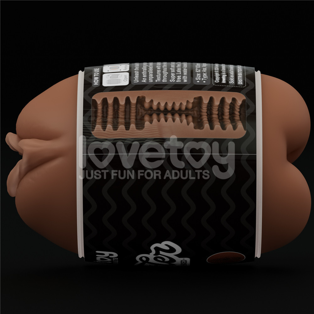Подвійний мастурбатор вагіна анус SLIDER DOUBLE-ENDED Brown Sex Aura Київ - фото 3