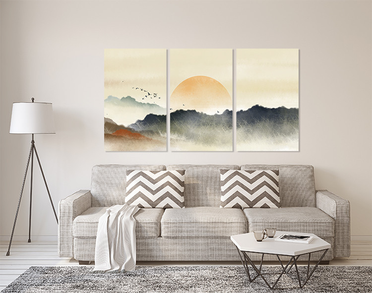 Модульна картина у вітальню/ спальню   Сонце    ART-317_3A Київ - фото 2