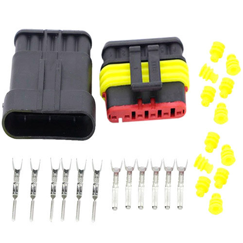 Герметичный автомобильный разъем DJ7061-1.5 6 pin комплект с клемами и уплотнителями Киев - изображение 1