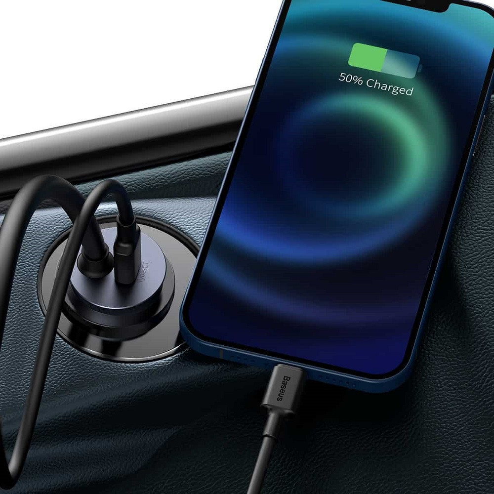 Автомобільний зарядний пристрій Baseus Share Together PPS multi-port Fast charging with extension cord 120W 2U+2C Gray CCBT-A0G Одеса - фото 8