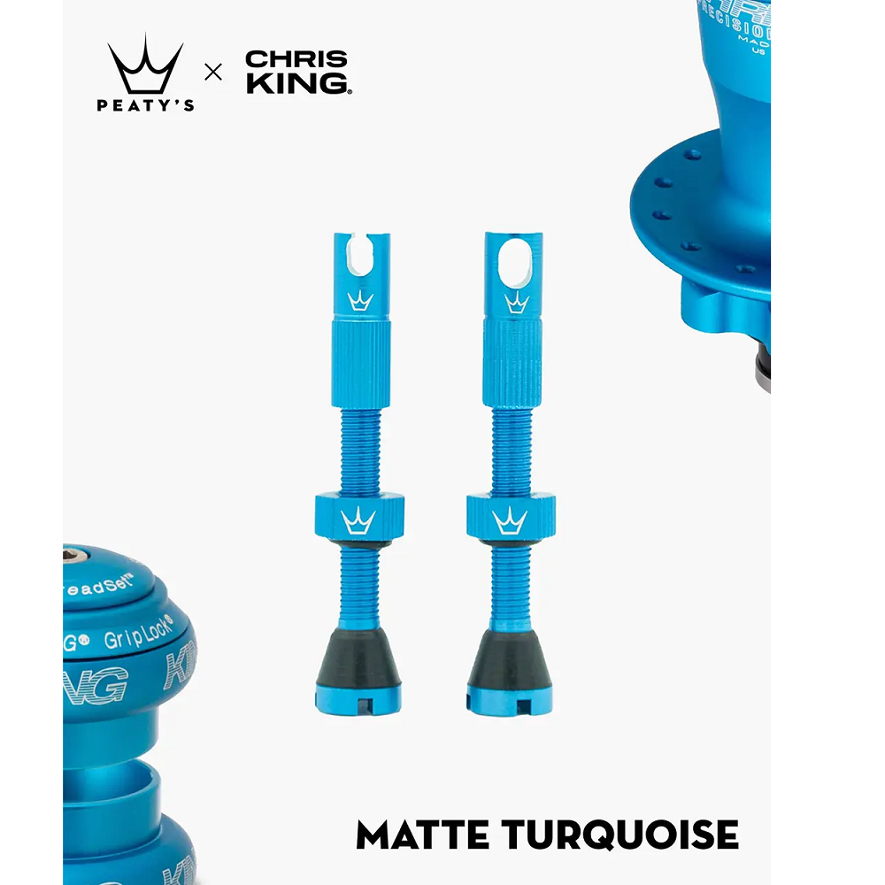 Ниппели Peaty's x Chris King Tubeless Valves, 42mm, Turquoise Киев - изображение 1