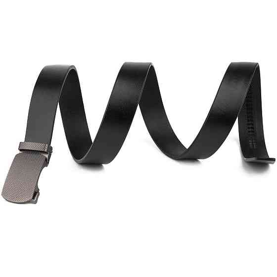 Ремень мужской с зернистой пряжкой автомат Vintage 20272 Черный Киев