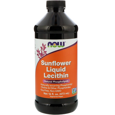 Амінокислота Now Foods Соняшникова Лецитин, Sunflower Liquid Lecithin, 473 мл. (NOW-02372) Вінниця - фото 1