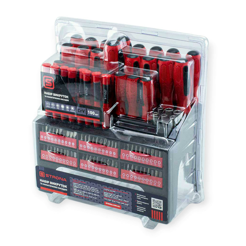 Набір викруток та біт, шестигранники, головки 100 шт з підставкою-органайзером Мукачево - фото 3