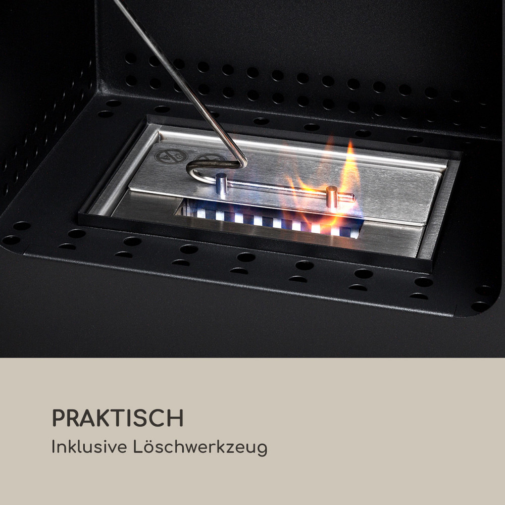 Fiamme Cantal етаноловий камін пальника з неіржавкої сталі 1,2 літра 4-6 годин час горіння чорний Рівне - фото 10