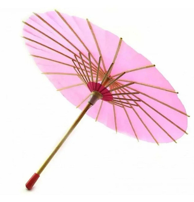 Зонт декоративный малиновый бамбук с бумагой Киев - изображение 1