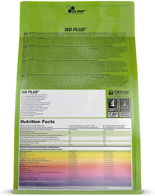 Ізотоник - Енергетик Iso Plus powder 1500 g (Lemon) Луцьк - фото 2