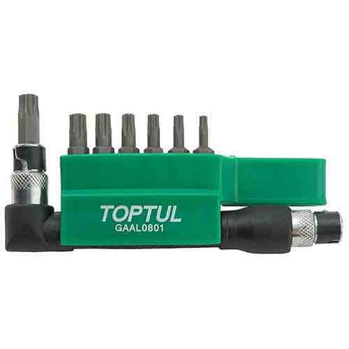 Набір біт TORX TOPTUL 1/4" T10H-T40H + Р-обр. перехідник 8ед. GAAL0801 Чернігів