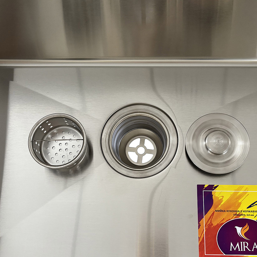 Мийка кухонна 3mm 780х430 Сатин 7843HS Mira Луцьк - фото 12