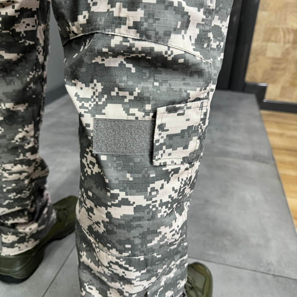 Брюки тактические Combat с пазами под наколенники, поликоттон, пиксель НАТО, размер XL, штаны для военных Solmir Киев - изображение 8