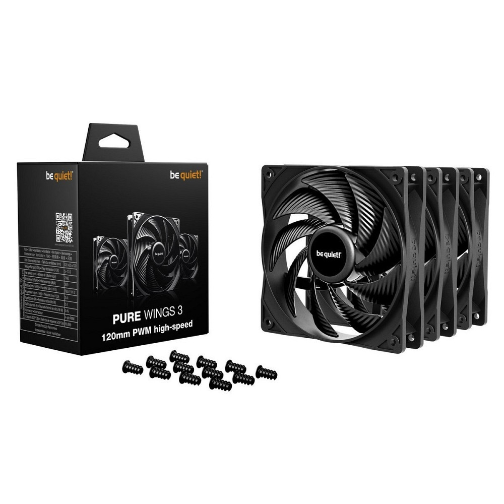 Вентилятор be quiet! Pure Wings 3 120mm PWM High-Speed 3-Pack Black (BL140) ( 21881 ) Харьков - изображение 3