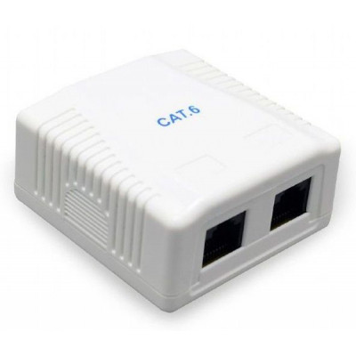 Комп'ютерна розетка Cablexpert RJ45x2 FTP, cat.6 (NCAC-2F6-01) Вінниця - фото 1