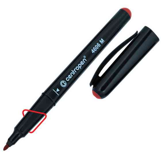 Маркер для CD/DVD "Centropen" 4606/2606 ergoline 1мм червоний, шт Київ