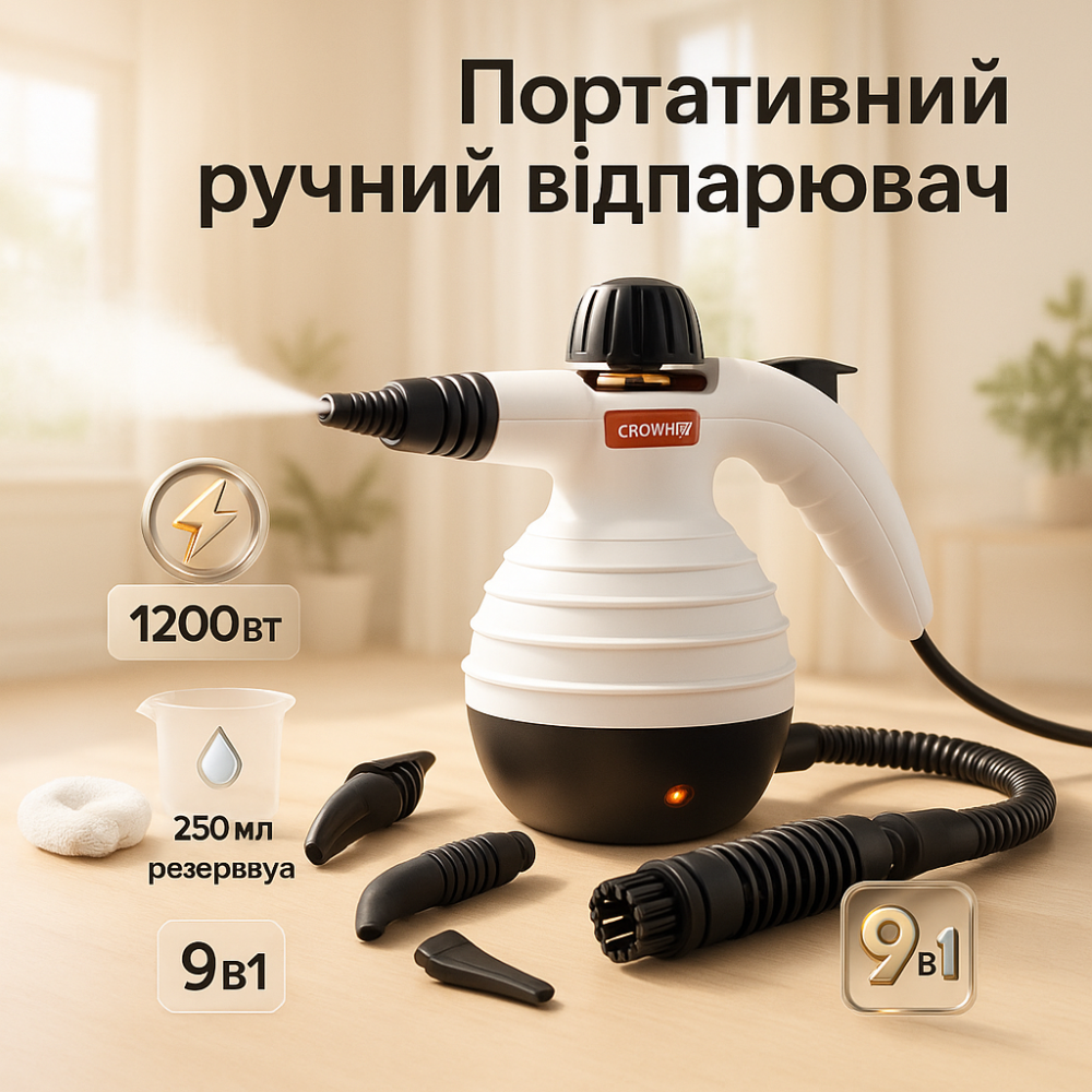 Многофункциональный пароочиститель Crownberg CB-3142 9в1 LD-31 Львов - изображение 15