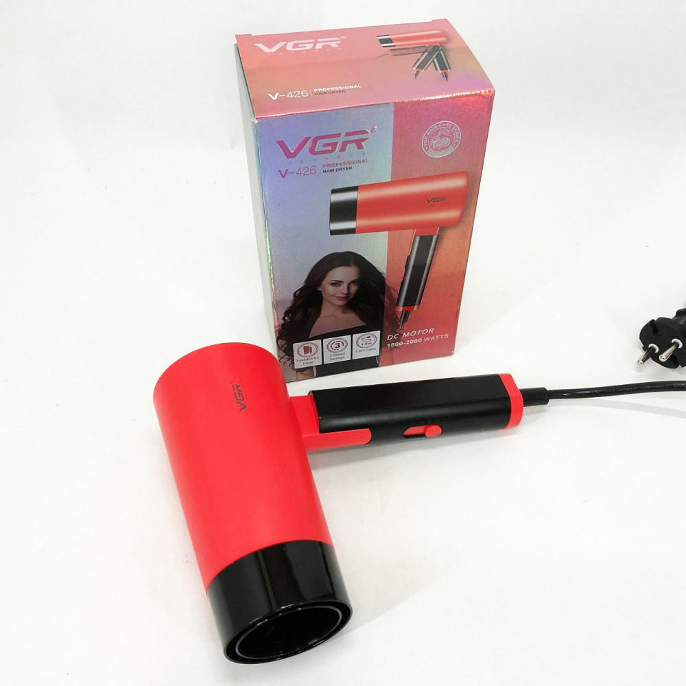 Удобный фен для домашнего использования VGR V-426 2000 Вт, Хороший мощный фен Мощный для волос ML-26 Львов - изображение 5