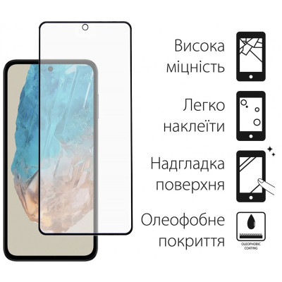 Стекло защитное Dengos Full Glue Samsung Galaxy M35 5G (black) (TGFG-363) Винница - изображение 2
