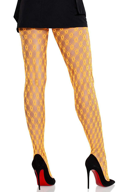 Колготки Leg Avenue Eyelet Net Tights Neon Orange One Size Sex Aura Киев - изображение 2