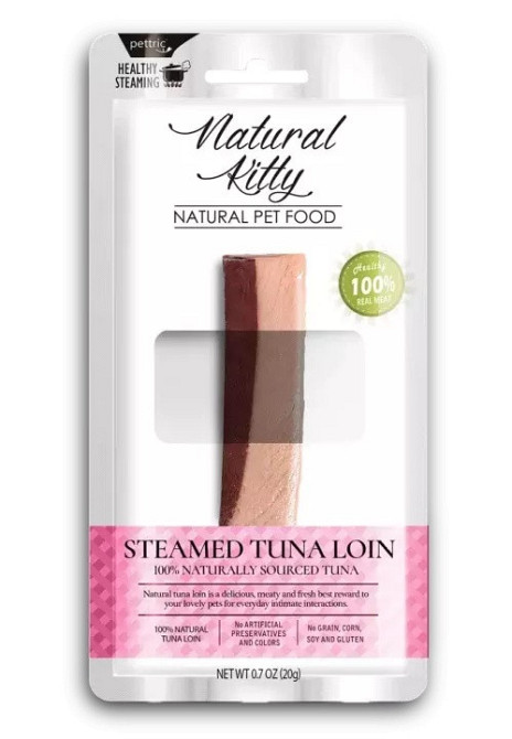 Ласощі для котів та собак Natural Kitty Original Series STEAMED TUNA LOIN шматочки вирізки тунця приготованих на пару 20 г Вінниця - фото 1