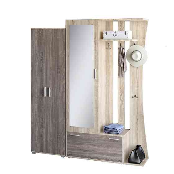 Прихожая Авео-2 Эверест с распашным шкафом ШП-1 сонома + трюфель (DTM-2662) Днепр