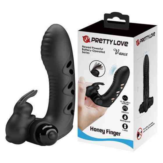 Насадка на палец - Pretty Love Vance Honey Finger Vibrator Black Sex Aura Киев